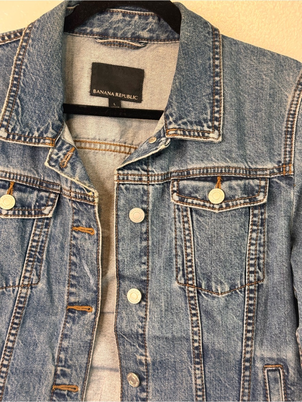 Banana Republic Women's Denim Jean Jacket size L - Picture 2 of 5